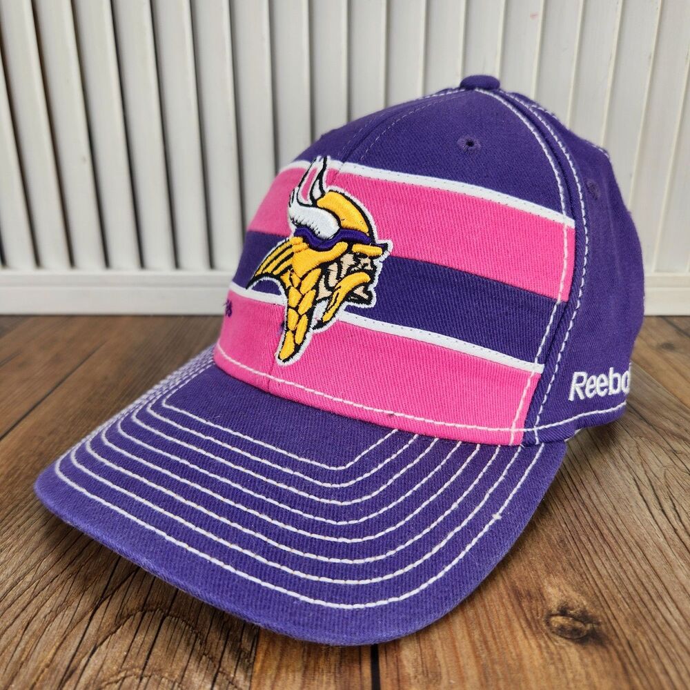 Reebok On-Field Minnesota Vikings BCA Sideline Flexfit Hat Purple Pink L/XL NFL